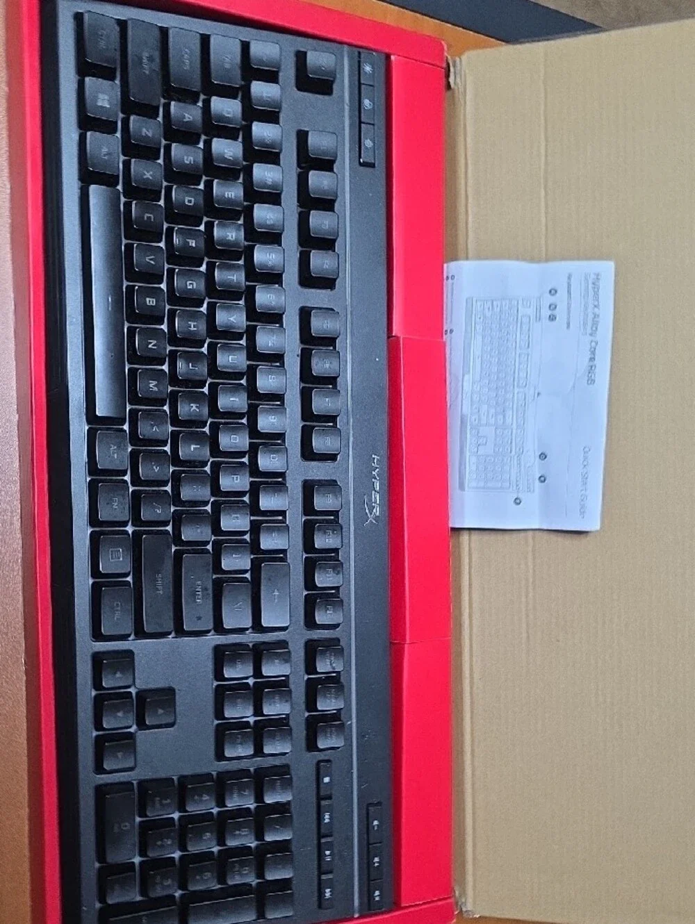 Hype Alloy Core RGB Gaming Keyboard - Black with Red Accent